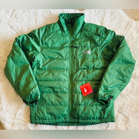NWT The North Face Green Packable Puffer Jacket Coat Size Medium - Picture 3 of 5